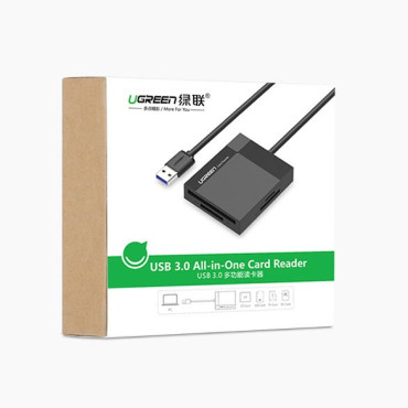 SD / MICRO SD / CF / MS Memory Card Reader / MSB 3.0 - Svart plugg