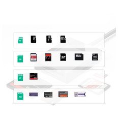 SD / MICRO SD / CF / MS Memory Card Reader / MSB 3.0 - Svart plugg