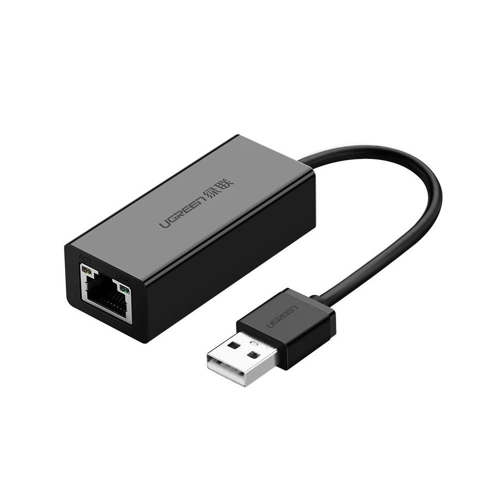 Εξωτερική κάρτα δικτύου LAN RJ45 - USB 2.0 100 Mbps - Μαύρο