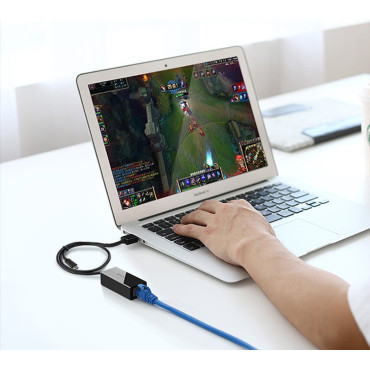 Externá sieťová karta LAN RJ45 - USB 2.0 100 Mbps - čierna