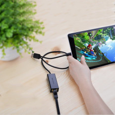 Zunanji LAN RJ45 Omrežna kartica - USB 2.0 MBPS - črna