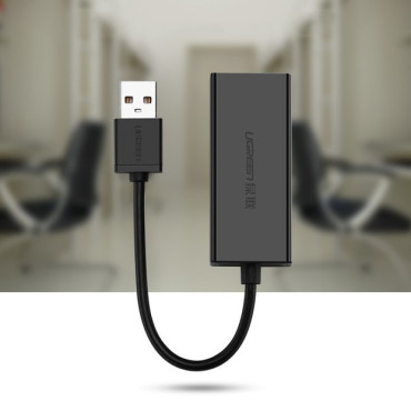 Εξωτερική κάρτα δικτύου LAN RJ45 - USB 2.0 100 Mbps - Μαύρο