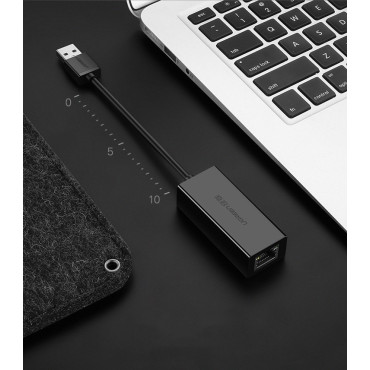 Ārējais LAN RJ45 tīkla karte - USB 2.0 100 Mbps - melns