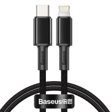 Kabel tråd för iPhone USB-C - Lightning Quick Loading 20W 1M - Svart