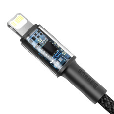 Kabel tråd för iPhone USB-C - Lightning Quick Loading 20W 1M - Svart