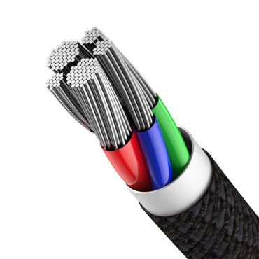 Kabel tråd för iPhone USB-C - Lightning Quick Loading 20W 1M - Svart