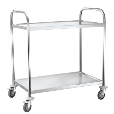 Cameriere in acciaio inox a 2 piastre fino a 100 kg - Hendi 810002