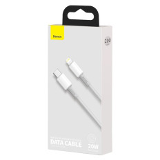 Fil de câble pour iPhone USB-C - Lightning Chargement rapide 20W 2M - Blanc