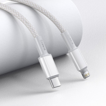 Καλώδιο καλωδίου για iPhone USB-C - Lightning Γρήγορη φόρτωση 20W 2M - Λευκό