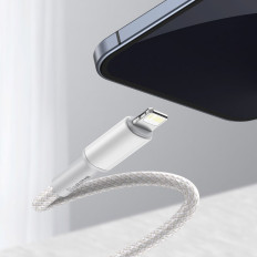 Kabeļu vads iPhone USB-C - Zibens Ātrā iekraušana 20W 2m - balts