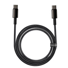 Kabeļu USB-C Cable - USB-C Ātrā iekraušana 100W 2m - visa melna