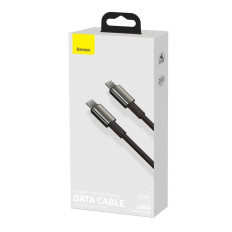 Kabeļu USB-C Cable - USB-C Ātrā iekraušana 100W 2m - visa melna