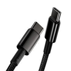 Kabeļu USB-C Cable - USB-C Ātrā iekraušana 100W 2m - visa melna