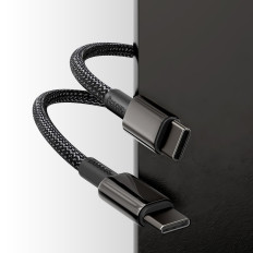 Kabeļu USB-C Cable - USB-C Ātrā iekraušana 100W 2m - visa melna