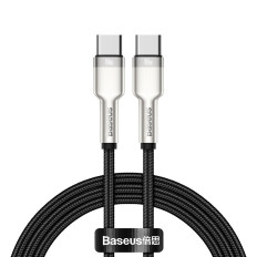 USB-C-kabel - USB-C Cafefule Metal Data Power Leverans 100W 1M - Svart