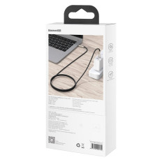 Καλώδιο USB-C - USB-C Cafule Μεταλλικές Δεδομένες Παράδοση ισχύος 100W 1M - Μαύρο
