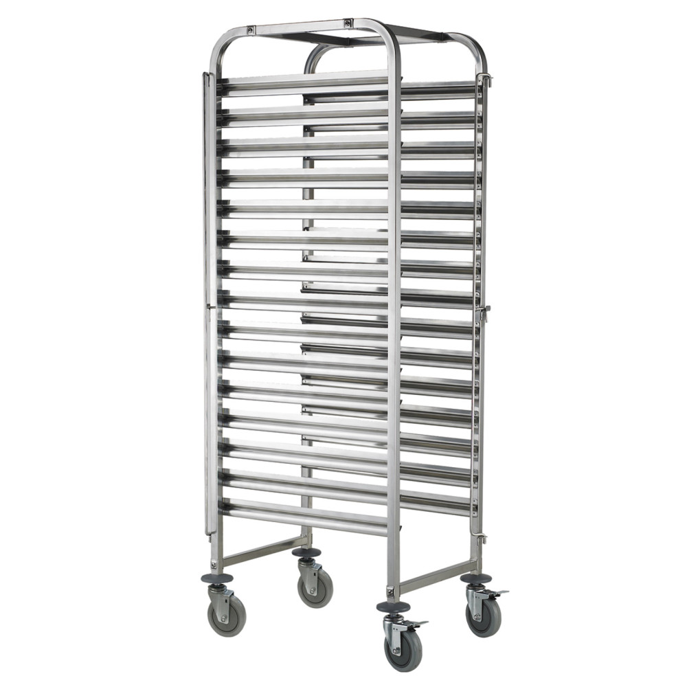 Stalen trolley voor het transport van TAC-velcontainers 15 x GN1 / 1 - Hendi 810613