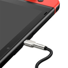 Cable USB-C - USB-C Cafulé Metal Data Fornitura di potenza 100W 1M - Nero