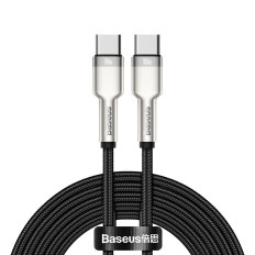 Kabel-USB-C-Kabel - USB-C-CA-Full-Metalldaten Leistungslieferung 100W 2M - Schwarz