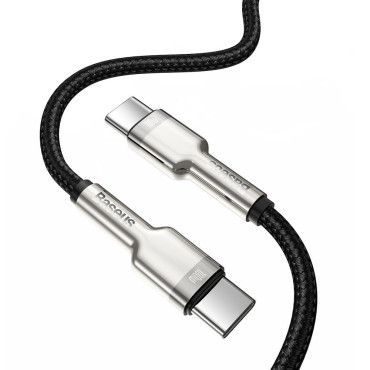 Kabel USB-C kabel - USB-C po pobočju kovin Power Power Dostava 100W 2M - črna