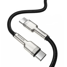 Kabel USB-C-kabel - USB-C Cafefule Metal Data Power Leverans 100W 2M - Svart
