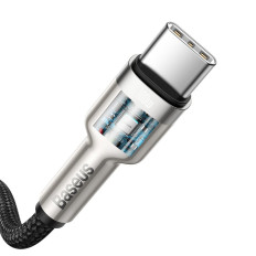 Kabel USB-C kabel - USB-C po pobočju kovin Power Power Dostava 100W 2M - črna