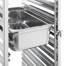 Chariot en acier pour le transport de plateaux de conteneurs 15 x GN1/1 - Hendi 810613