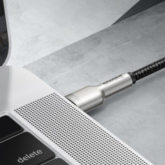 Kabel USB-C-kabel - USB-C Cafefule Metal Data Power Leverans 100W 2M - Svart