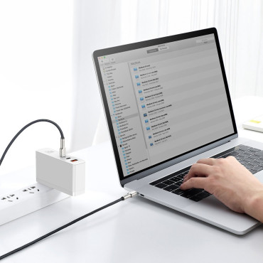 Kabel USB-C kabel - USB-C po pobočju kovin Power Power Dostava 100W 2M - črna