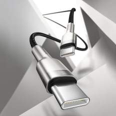 Kabel USB-C-kabel - USB-C Cafefule Metal Data Power Leverans 100W 2M - Svart