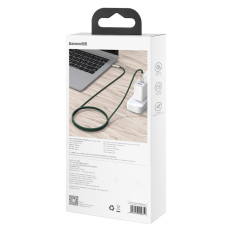 Kabeļu USB-C Cable - USB-C CAFULE metāla datu barošanas piegāde 100W 2m - zaļš