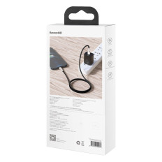 Kabelinė kabelis iPhone USB-C - Žaibas Cafule Metal Data Power Pristatymas 20W 1m - Juoda