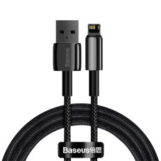 Káblový kábel v iPhone USB Iploce - Lightning 1m - celá čierna
