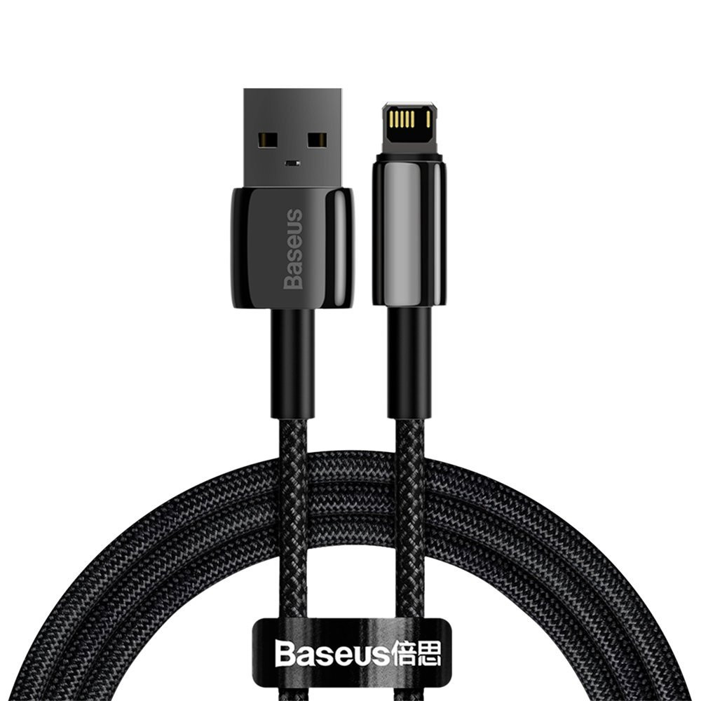 Kabelski kabel v iPhone USB Iploce - Lightning 1M - Celotna črna