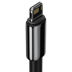 Káblový kábel v iPhone USB Iploce - Lightning 1m - celá čierna