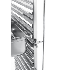 Steel trolley for transporting tac sheet containers 15 x GN1 / 1 - Hendi 810613