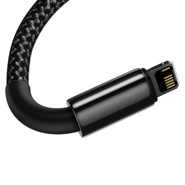 Kabelski kabel v iPhone USB Iploce - Lightning 1M - Celotna črna
