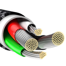 Kabelski kabel v iPhone USB Iploce - Lightning 1M - Celotna črna
