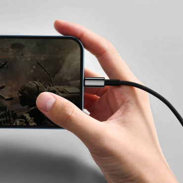 Kabelkabel i iPhone USB IPLOCE - Lightning 1M - Hela Black