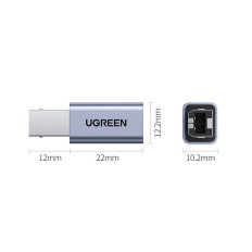 Adapter Adapter Plug iz USB-C na USB-B na diskovni tiskalnik - siva