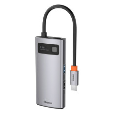 4IN1 Multifunkčný náboj Kovový Gleeam USB-C pre USB-C Power Dodanie HDMI USB 3.2 USB 2.0