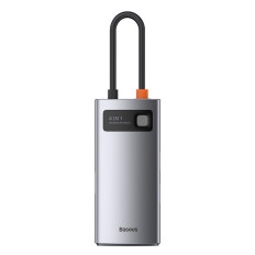 4IN1 Multifunkčný náboj Kovový Gleeam USB-C pre USB-C Power Dodanie HDMI USB 3.2 USB 2.0