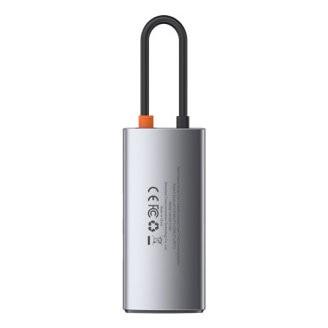 4IN1 Multifunkčný náboj Kovový Gleeam USB-C pre USB-C Power Dodanie HDMI USB 3.2 USB 2.0