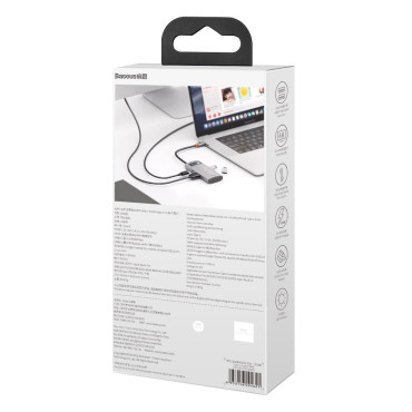 4IN1 Multifunkčný náboj Kovový Gleeam USB-C pre USB-C Power Dodanie HDMI USB 3.2 USB 2.0