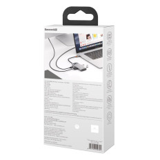 4IN1 Multifunkčný náboj Kovový Gleeam USB-C pre USB-C Power Dodanie HDMI USB 3.2 USB 2.0