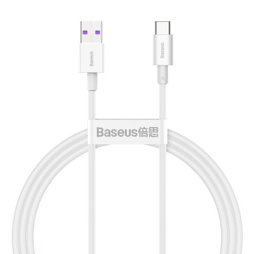 Εξαιρετικό καλώδιο USB - USB-C 66W 6A 1M - Λευκό
