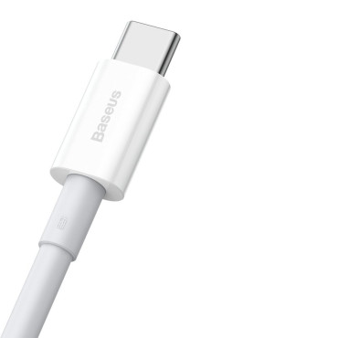 Superior USB-kabel - USB-C 66W 6A 1M - Vit