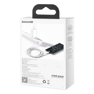 Superior USB-kabel - USB-C 66W 6A 1M - Vit