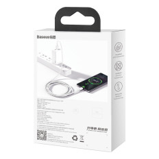 Geresnis USB kabelis - USB-C 66W 6A 1m - balta