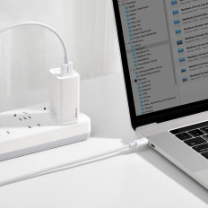 Vynikající USB kabel - USB-C 66W 6A 1m - bílá